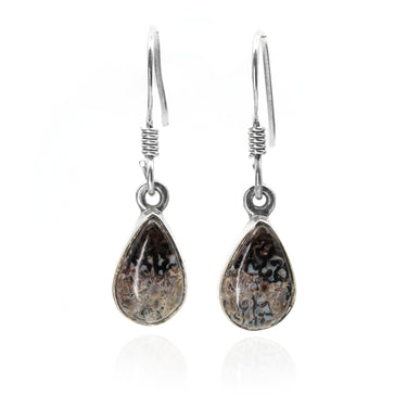 Dinosaur Bone Earring - Sterling Silver - Fossil Jewellery
